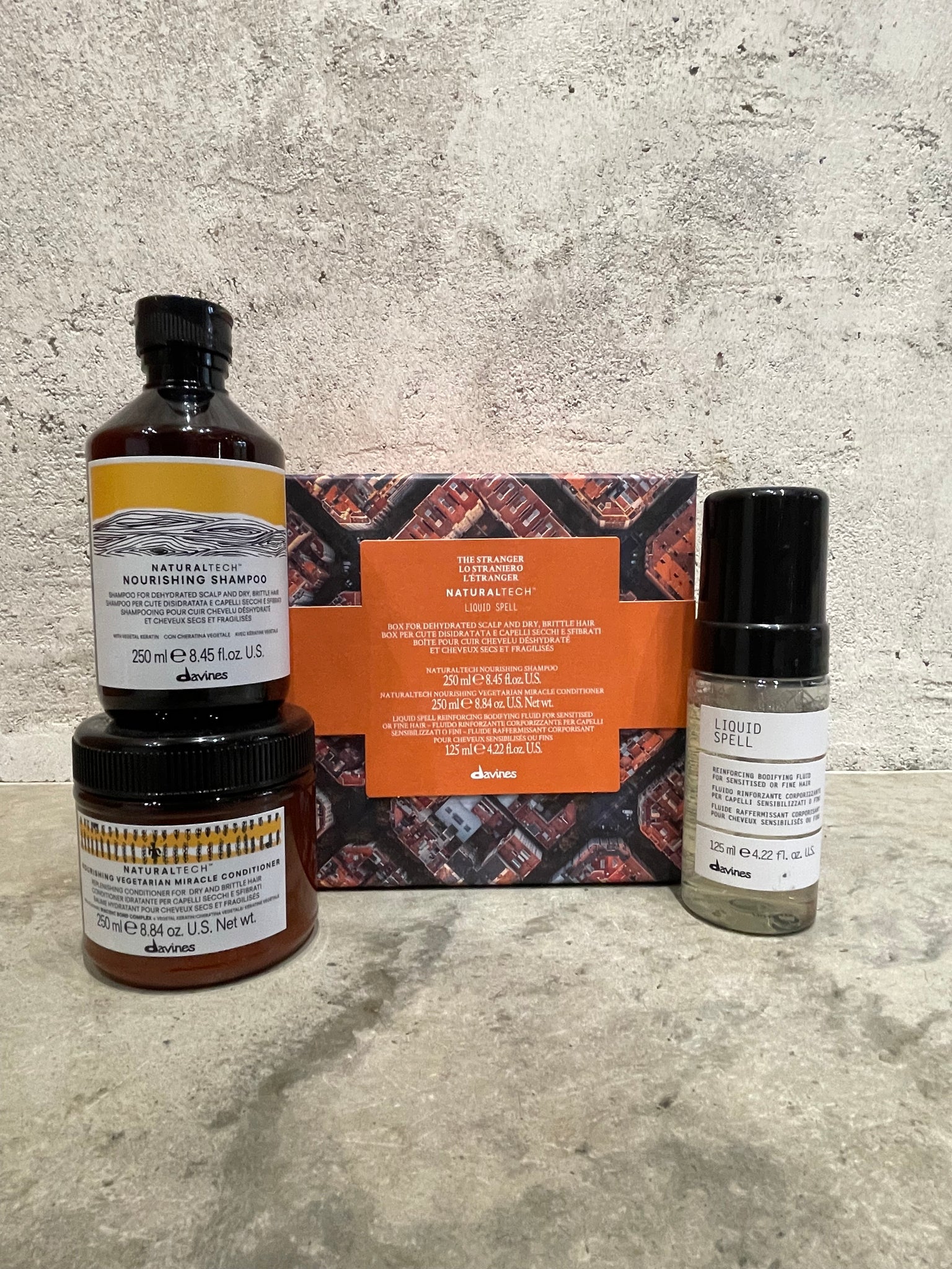 Davines Naturaltech Nourishing + Liquid Spell 3pc Holiday Gift Box